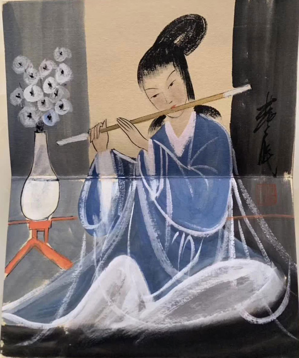 林風眠冊頁《八美圖》仕女畫集大成之作