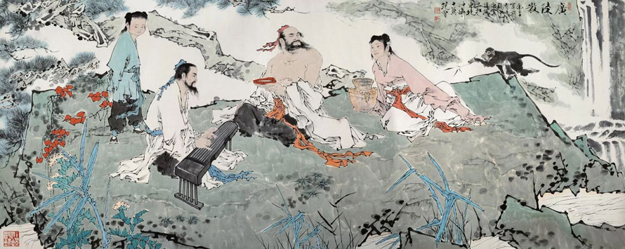 范曾作品《廣陵散》賞析 范曾作品《廣陵散》賞析