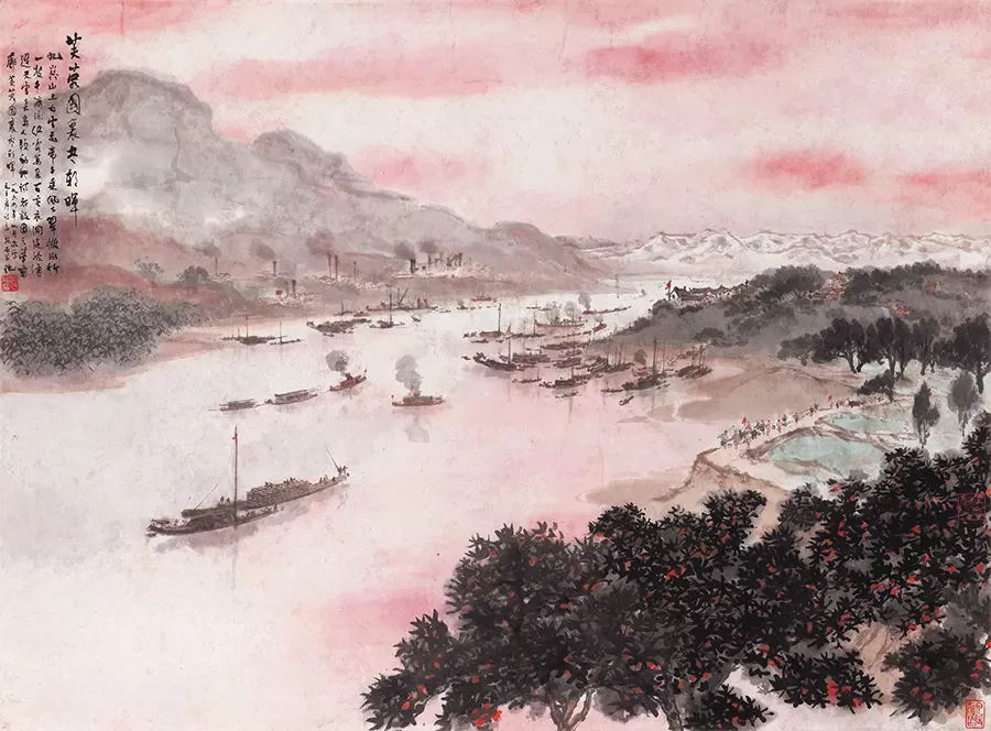 傅抱石《芙蓉國里盡朝暉》4025萬元成交 傅抱石《芙蓉國里盡朝暉》4025萬元成交