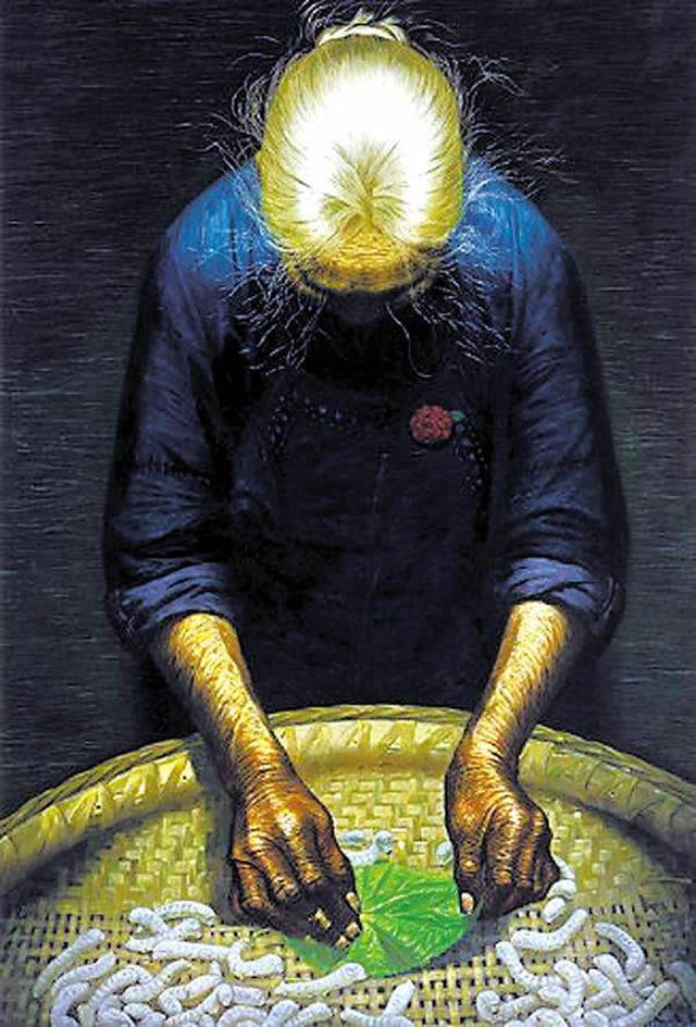 羅中立《春蠶》