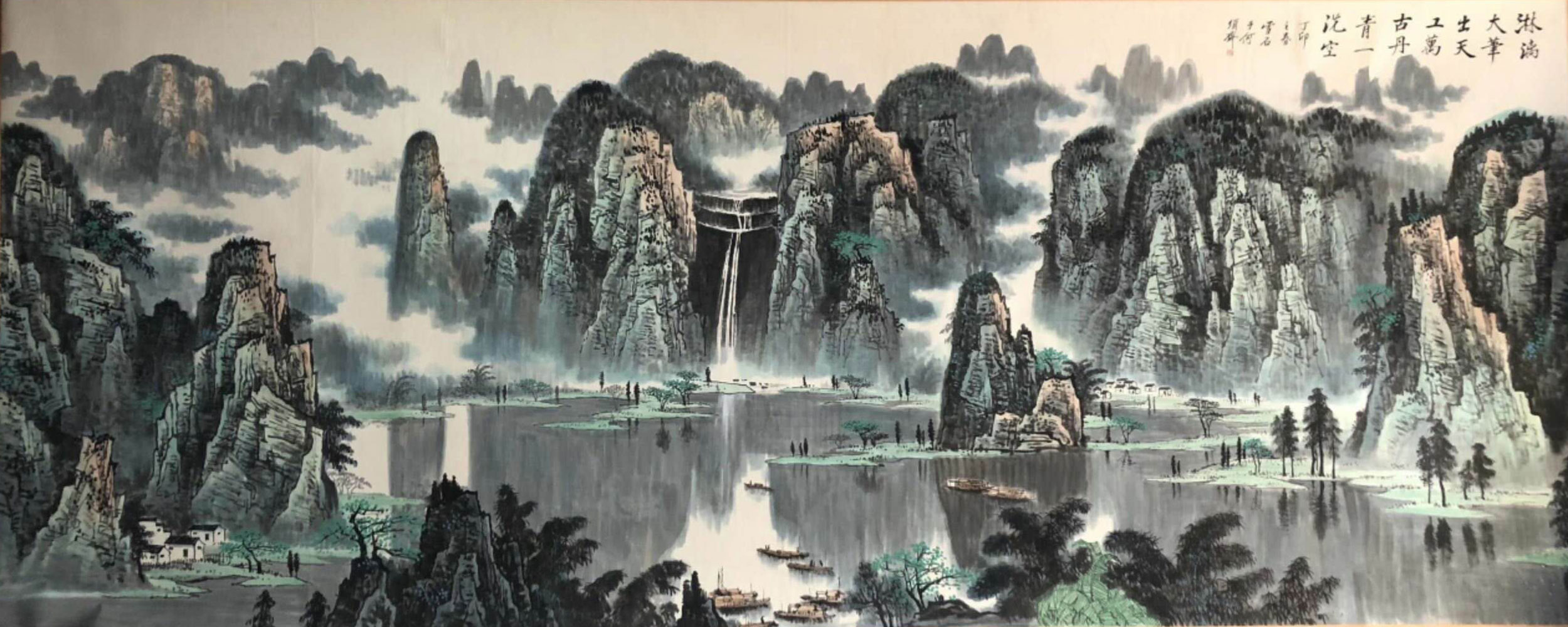 白雪石代表作《漓江山水》丈六顛峰巨作 白雪石代表作《漓江山水》丈六顛峰巨作