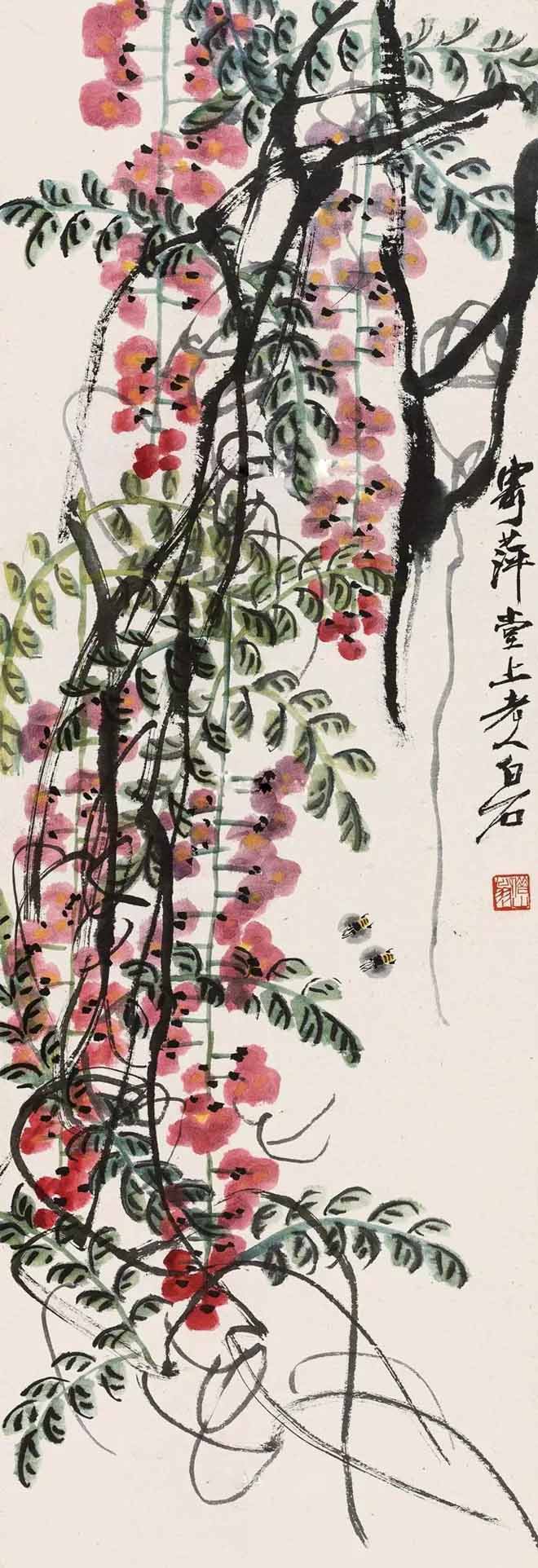 名家筆下的紫藤花,燦若云霞,紫氣東來 名家筆下的紫藤花,燦若云霞,紫氣東來