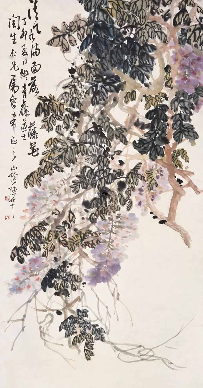 名家筆下的紫藤花,燦若云霞,紫氣東來