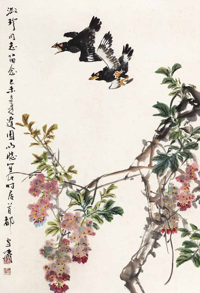 名家筆下的紫藤花,燦若云霞,紫氣東來