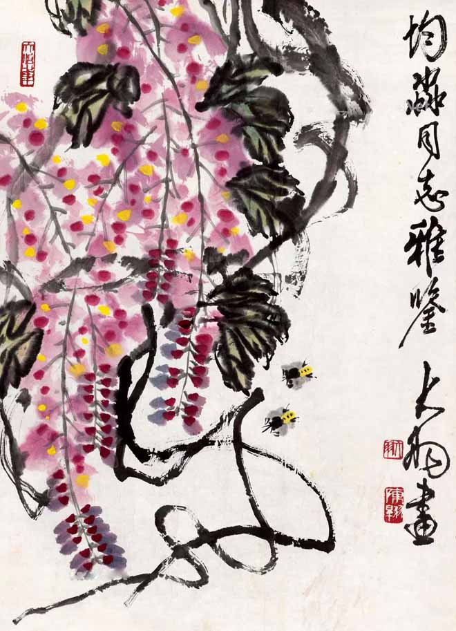 名家筆下的紫藤花,燦若云霞,紫氣東來