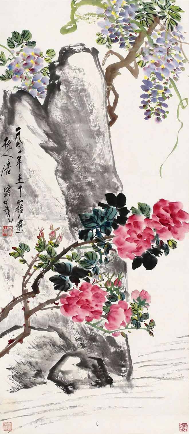 名家筆下的紫藤花,燦若云霞,紫氣東來