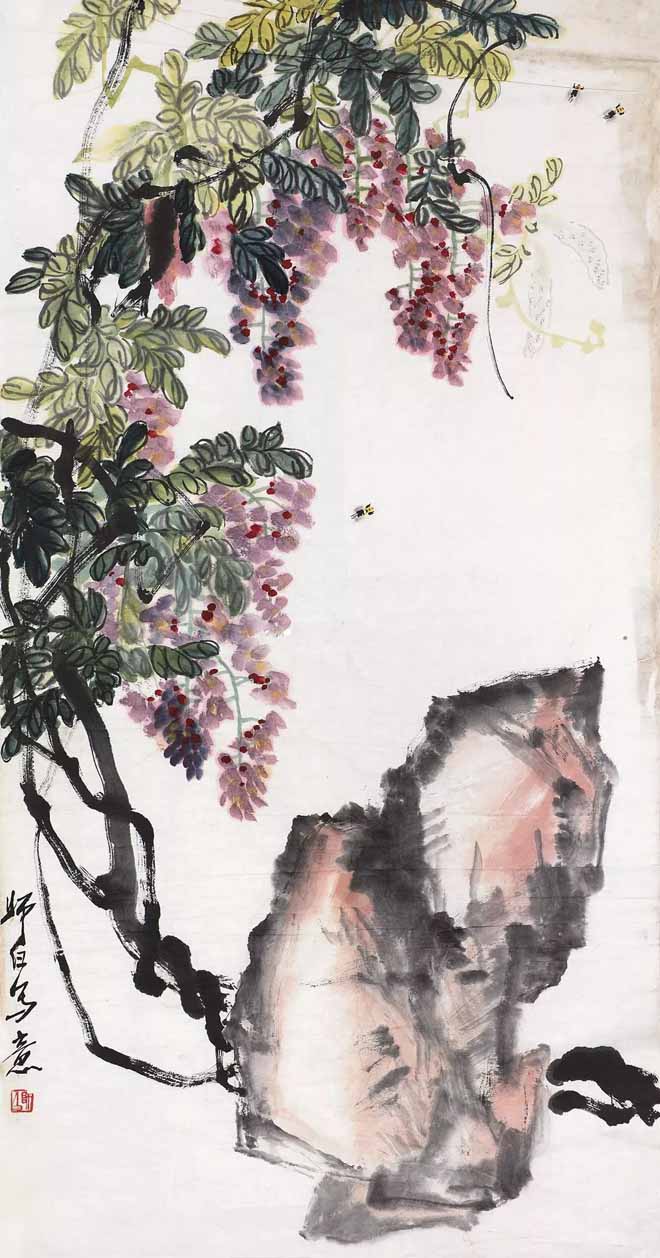 名家筆下的紫藤花,燦若云霞,紫氣東來