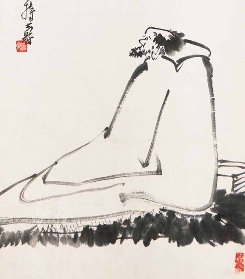 潘天壽作品《佛壽無量圖》欣賞