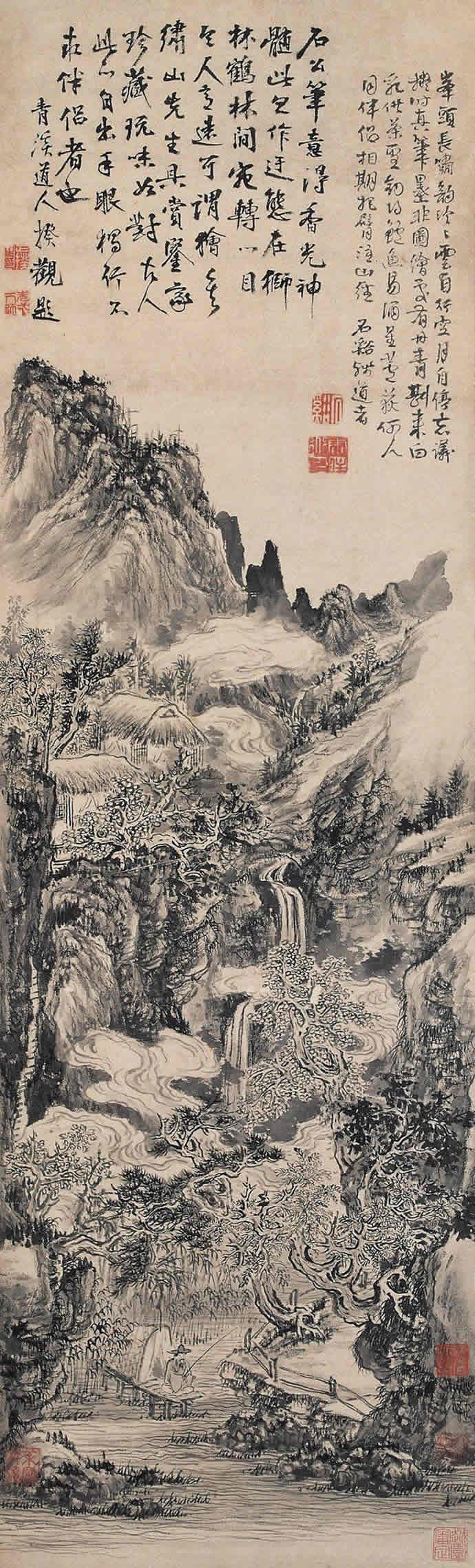 清初四畫僧:髡殘作品拍賣價格前10幅作品