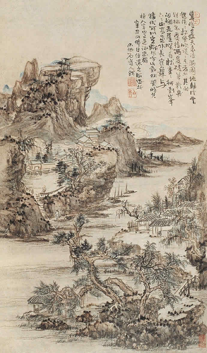 清初四畫僧:髡殘作品拍賣價格前10幅作品