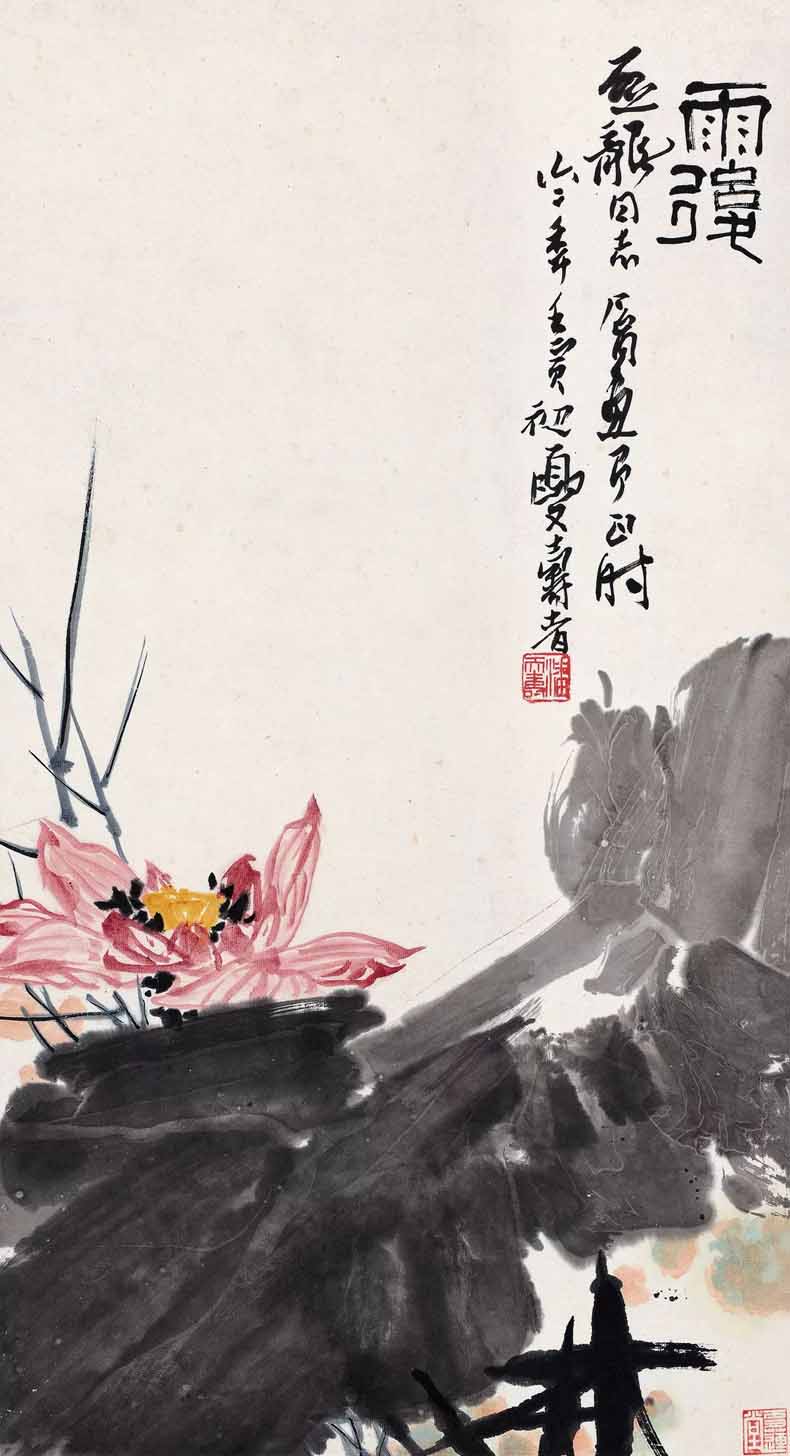 2018年潘天壽作品市場價格,值多少錢一平尺?