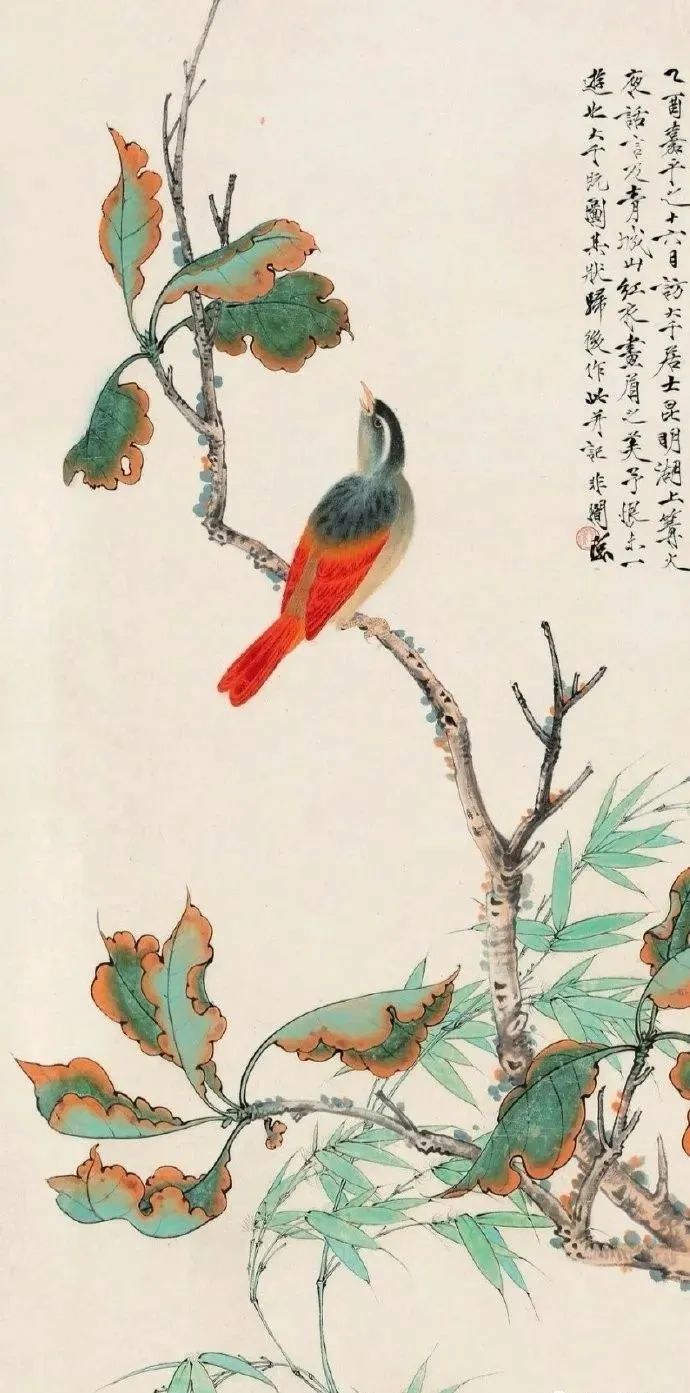 秋日國(guó)畫作品，美極了！