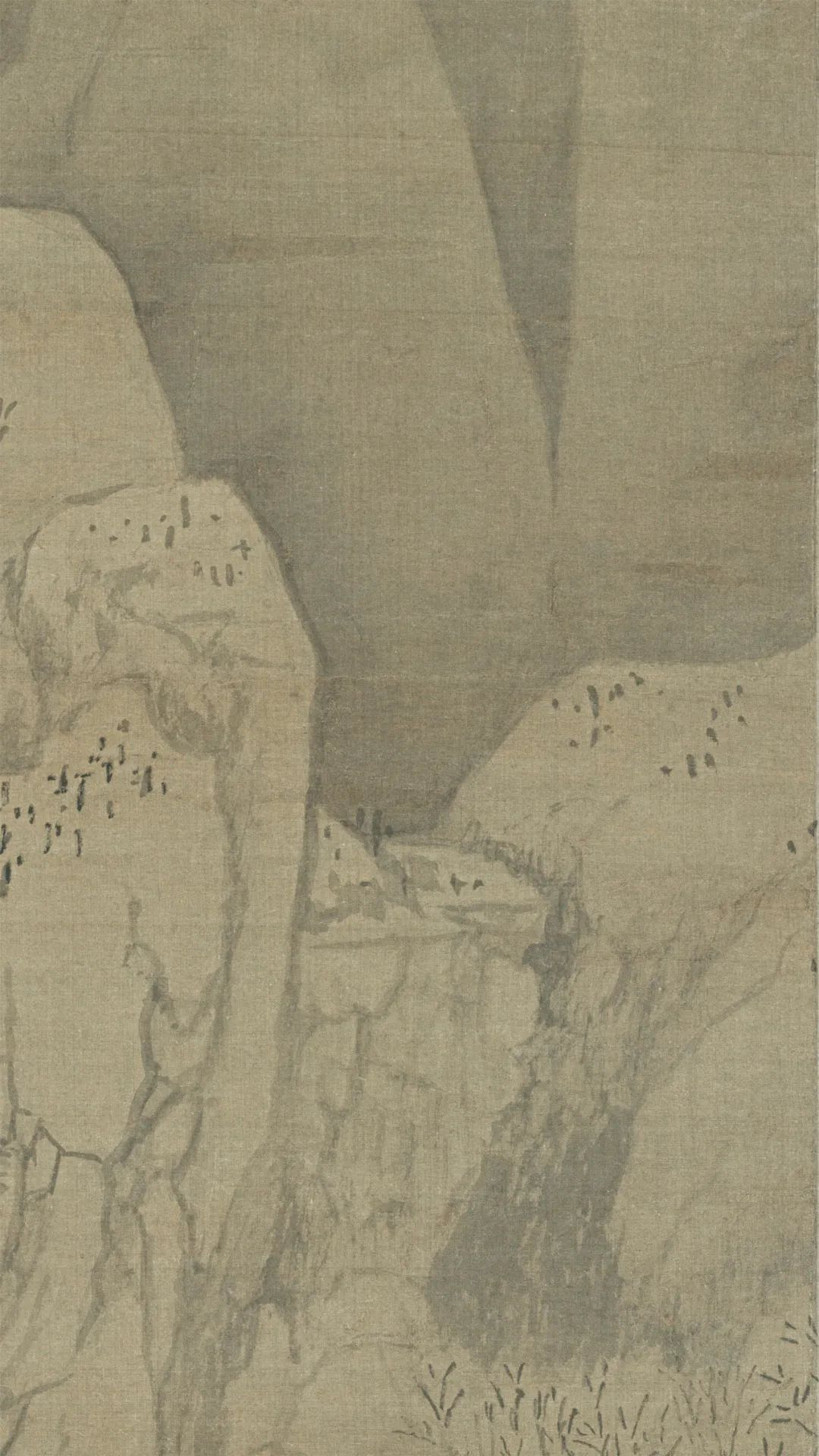 元代畫家黃公望的山水畫《九峰雪霽圖》欣賞