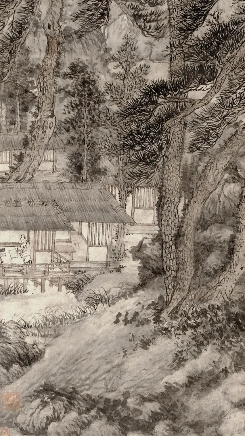元代畫家王蒙的《春山讀書圖》欣賞