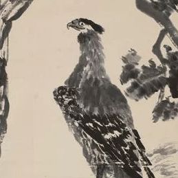 齊白石《松柏高立圖》欣賞