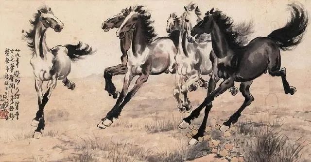 徐悲鴻《駿馬圖》作品欣賞 徐悲鴻《駿馬圖》作品欣賞
