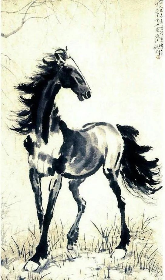 徐悲鴻《駿馬圖》作品欣賞