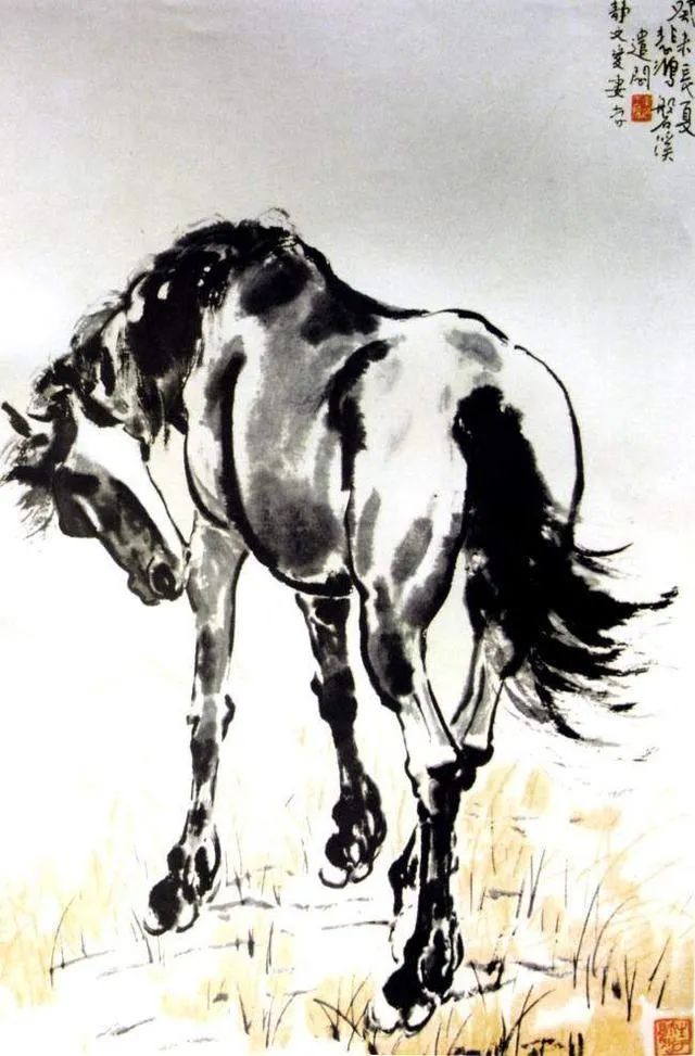 徐悲鴻《駿馬圖》作品欣賞