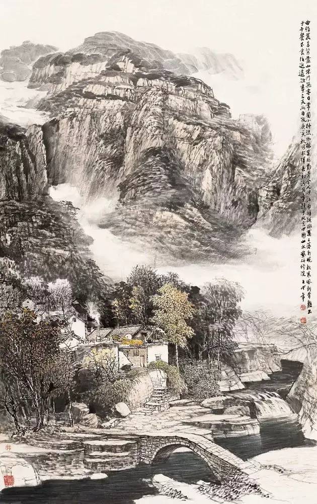 王中年的中國山水畫作品欣賞