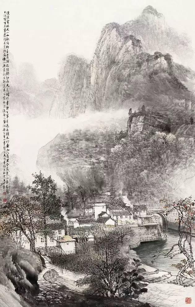 王中年的中國山水畫作品欣賞