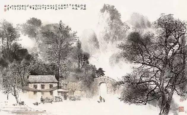 王中年的中國山水畫作品欣賞