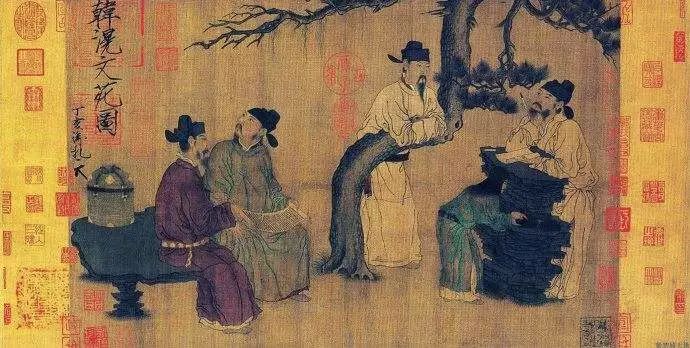 周文矩《琉璃堂人物圖》欣賞