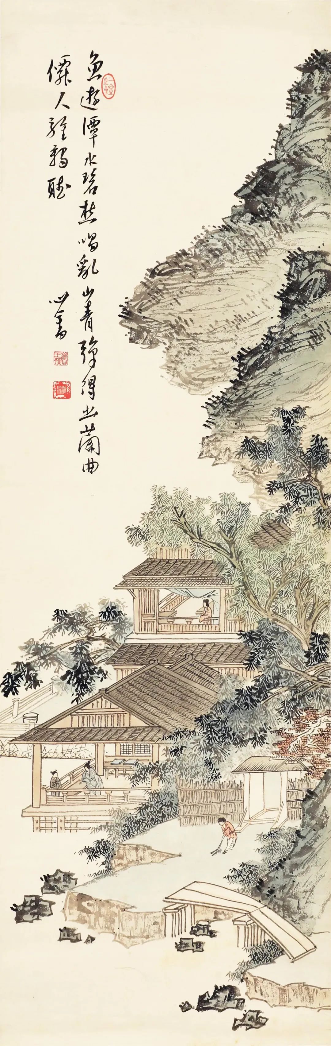 近代書畫家溥心畬的超高清山水畫