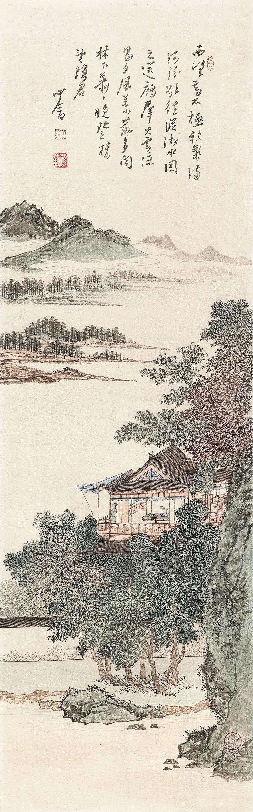 近代書畫家溥心畬的超高清山水畫
