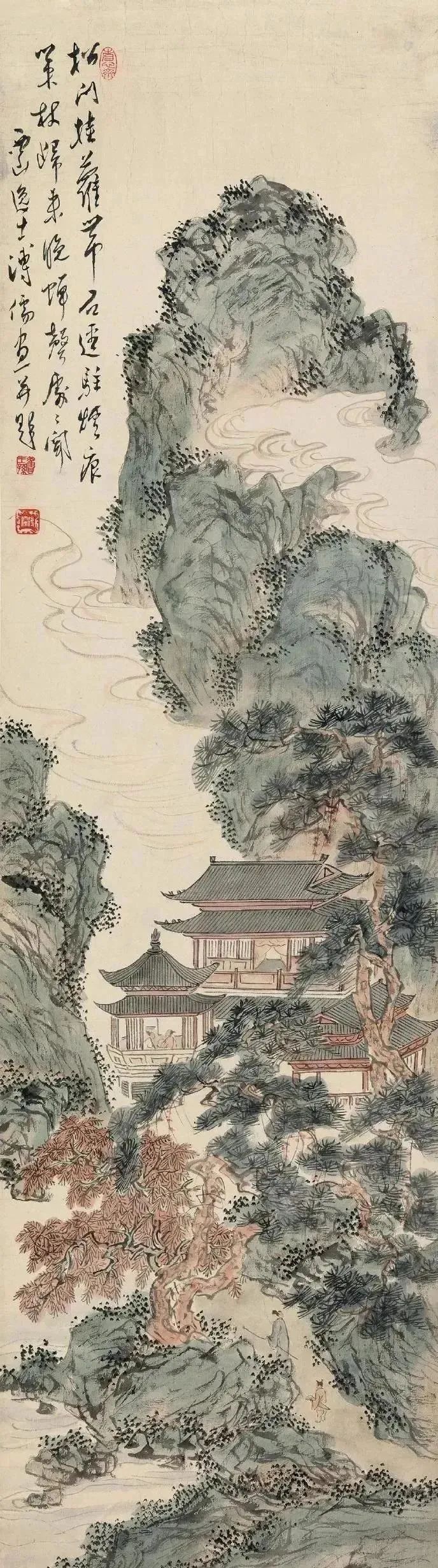 近代書畫家溥心畬的超高清山水畫
