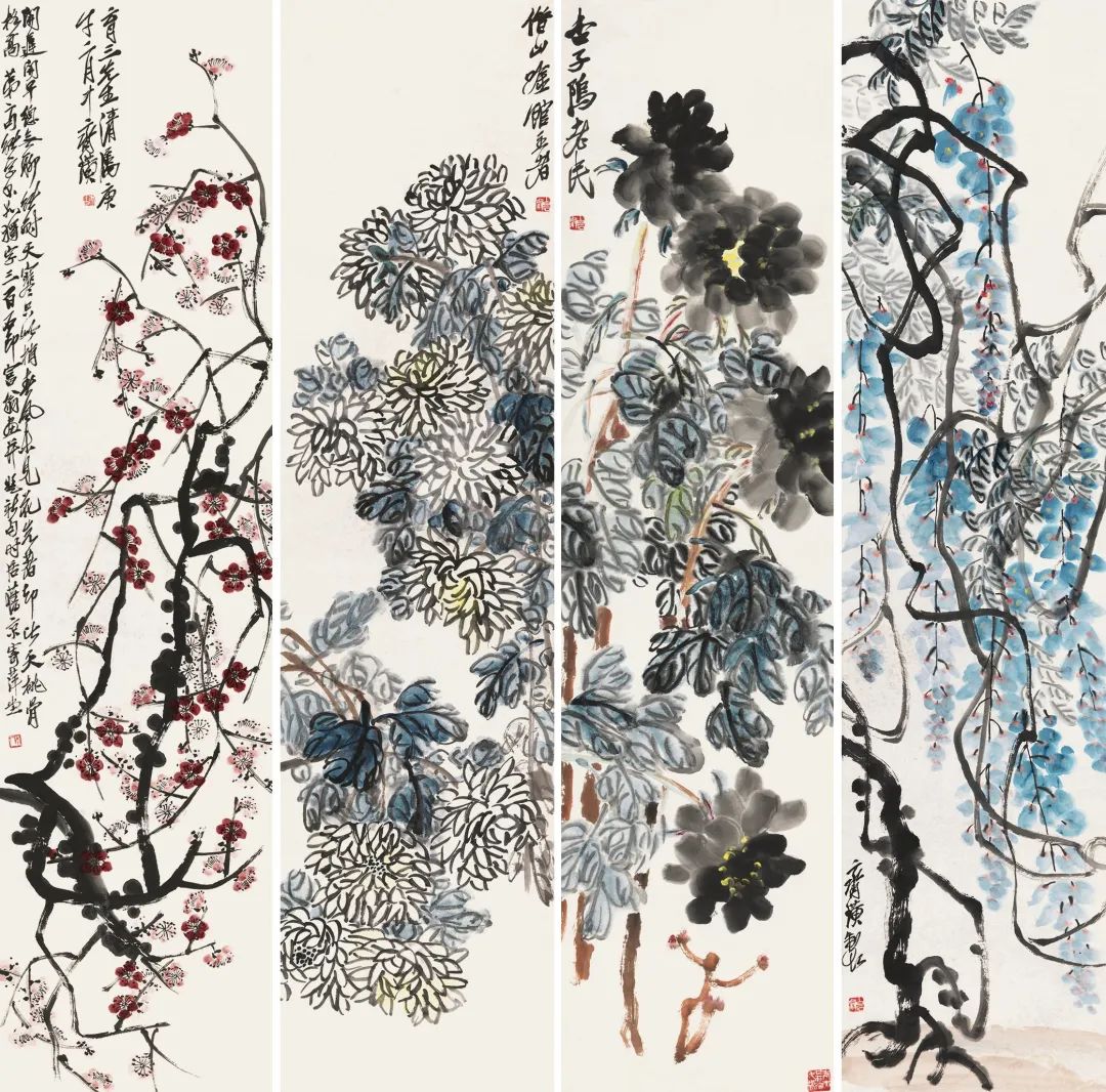 南吳北齊的花卉四屏，你更喜歡誰的？