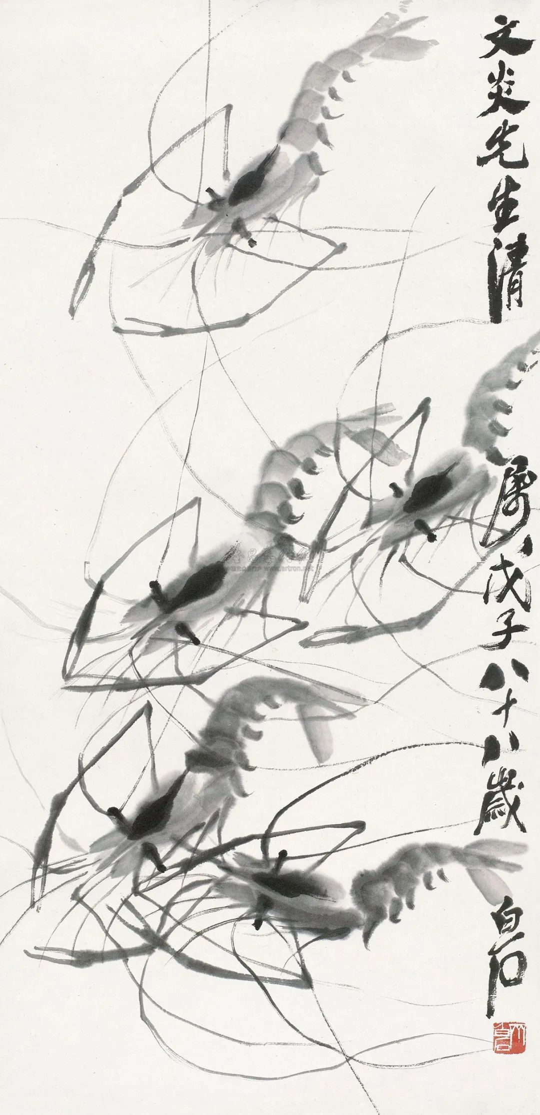 齊白石最經(jīng)典的10種畫蝦寫意