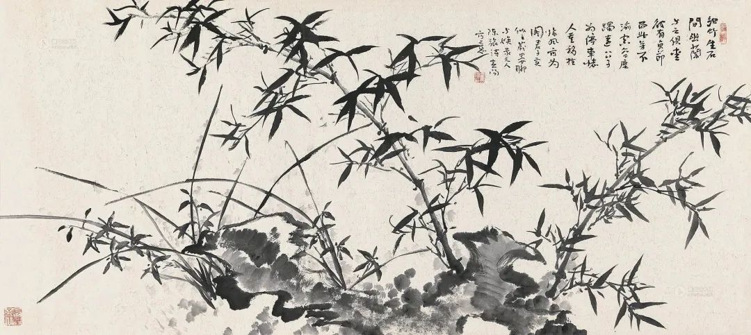 霍春陽筆下的墨竹，清雅高潔