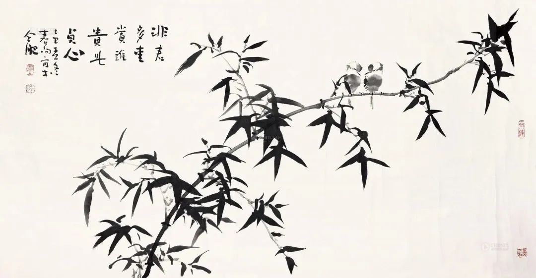 霍春陽筆下的墨竹，清雅高潔