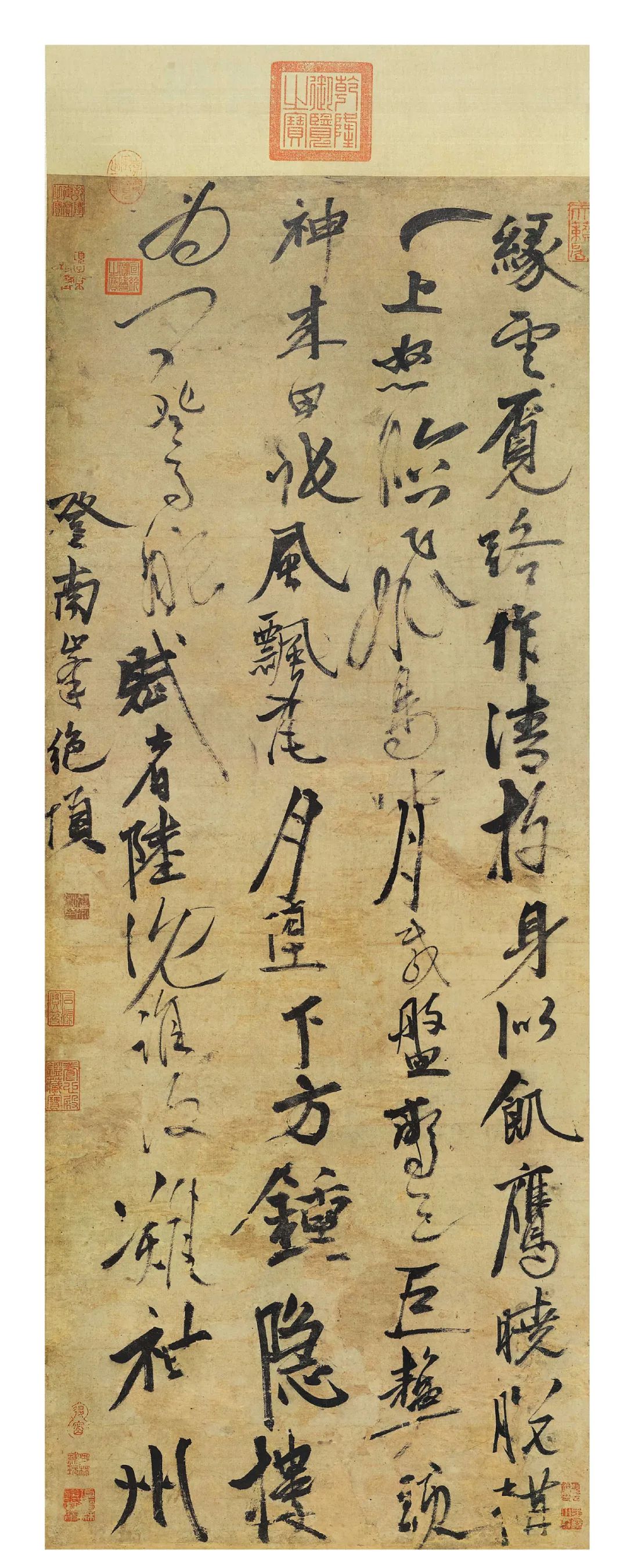 張雨行草《登南峰絕頂七言律詩軸》