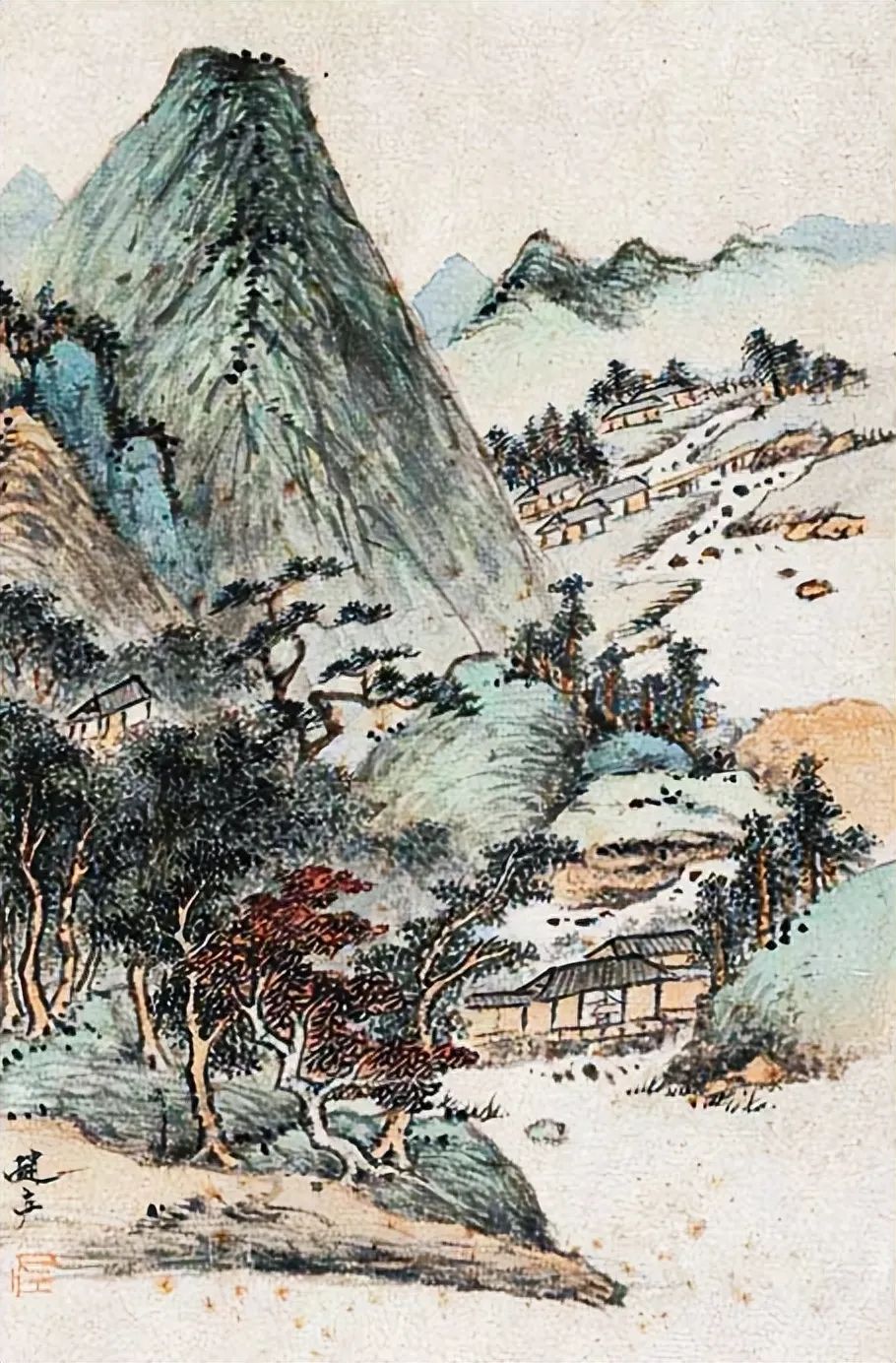 趙左繪《山水冊》書法欣賞 趙左繪《山水冊》書法欣賞