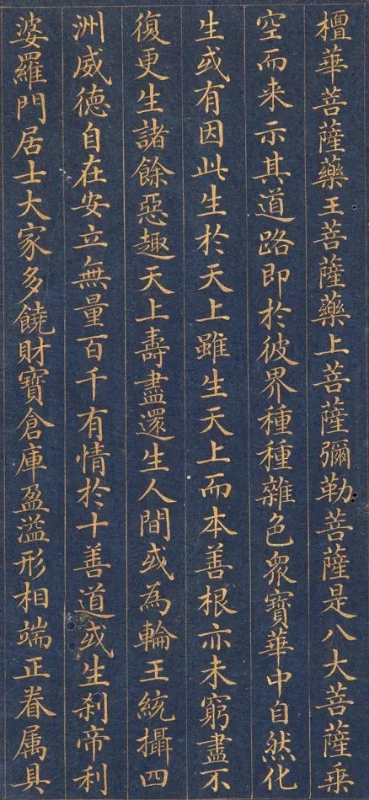 慈禧太后書寫的小楷《藥師琉璃光如來本愿功德經》