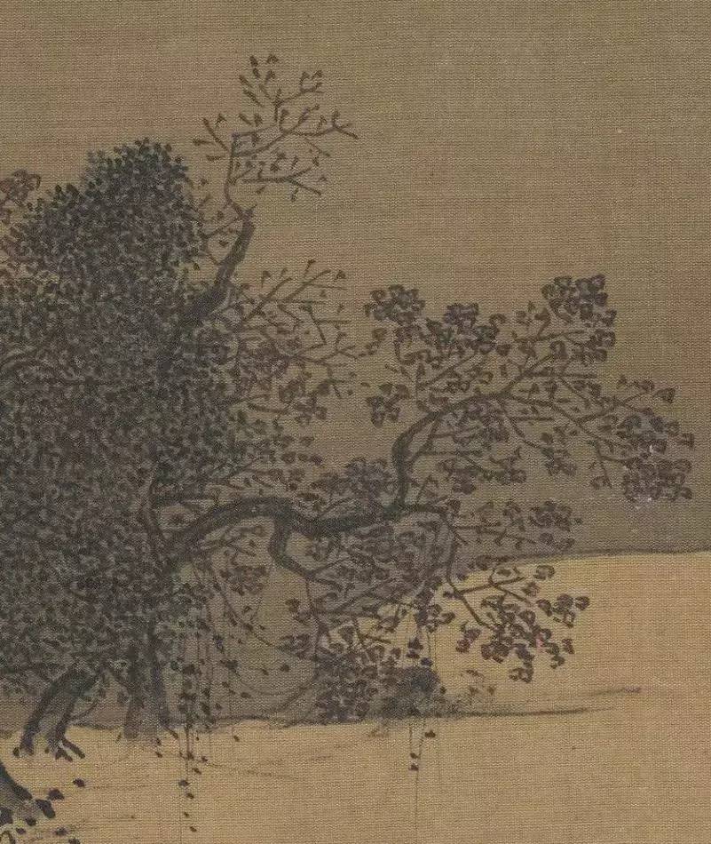 南宋畫家夏圭《寒林對(duì)雪圖》作品欣賞 南宋畫家夏圭《寒林對(duì)雪圖》作品欣賞
