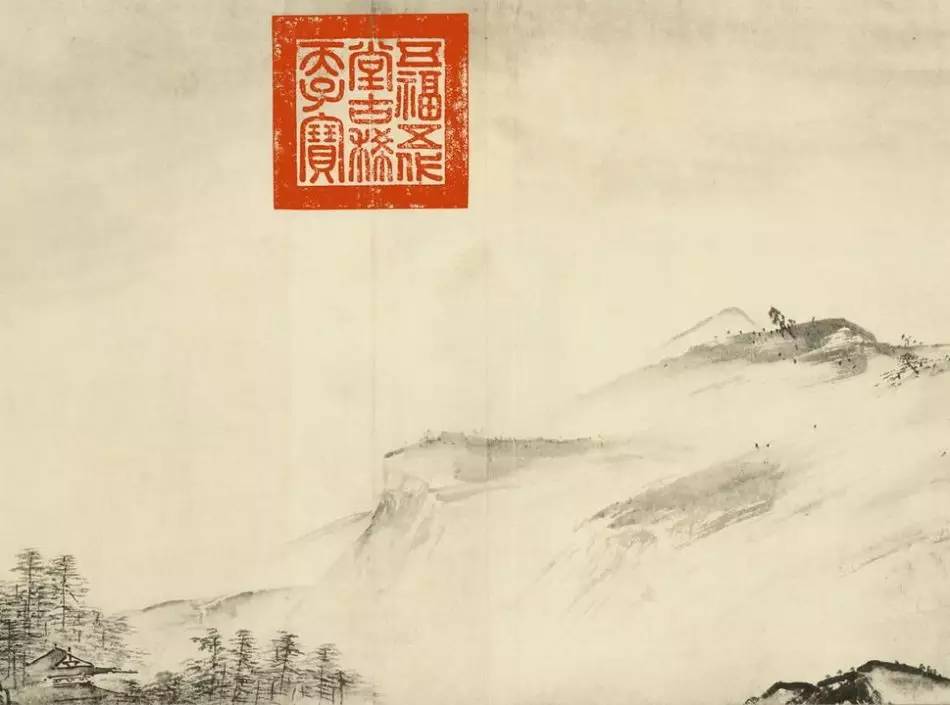 南宋畫家夏圭《寒林對(duì)雪圖》作品欣賞 南宋畫家夏圭《寒林對(duì)雪圖》作品欣賞