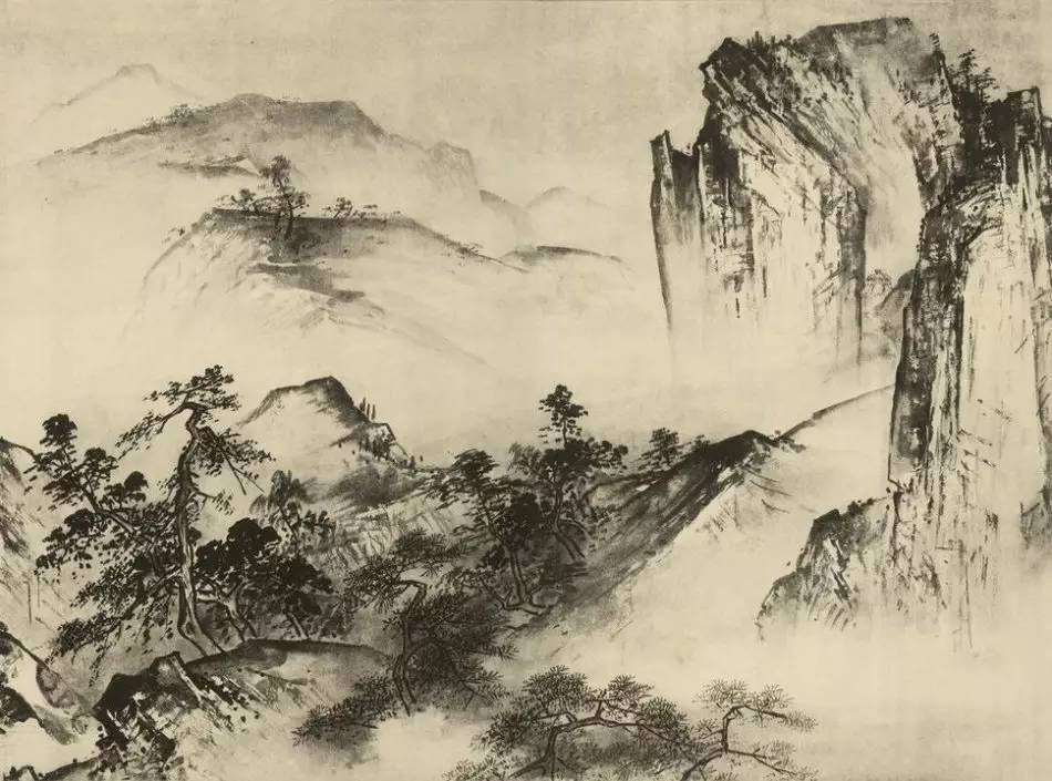 南宋畫家夏圭《寒林對(duì)雪圖》作品欣賞 南宋畫家夏圭《寒林對(duì)雪圖》作品欣賞