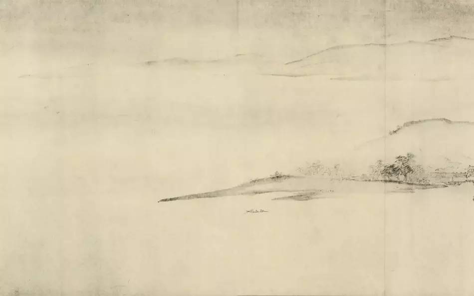 南宋畫家夏圭《寒林對(duì)雪圖》作品欣賞 南宋畫家夏圭《寒林對(duì)雪圖》作品欣賞