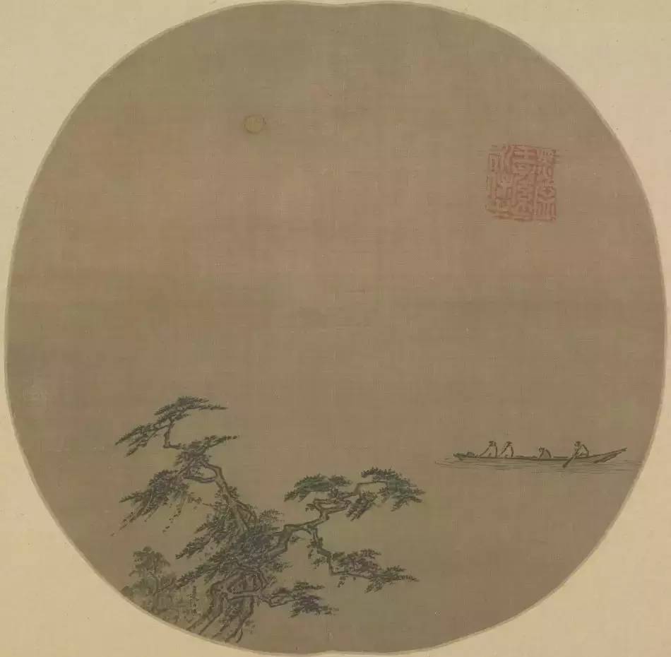 南宋畫家夏圭《寒林對(duì)雪圖》作品欣賞 南宋畫家夏圭《寒林對(duì)雪圖》作品欣賞