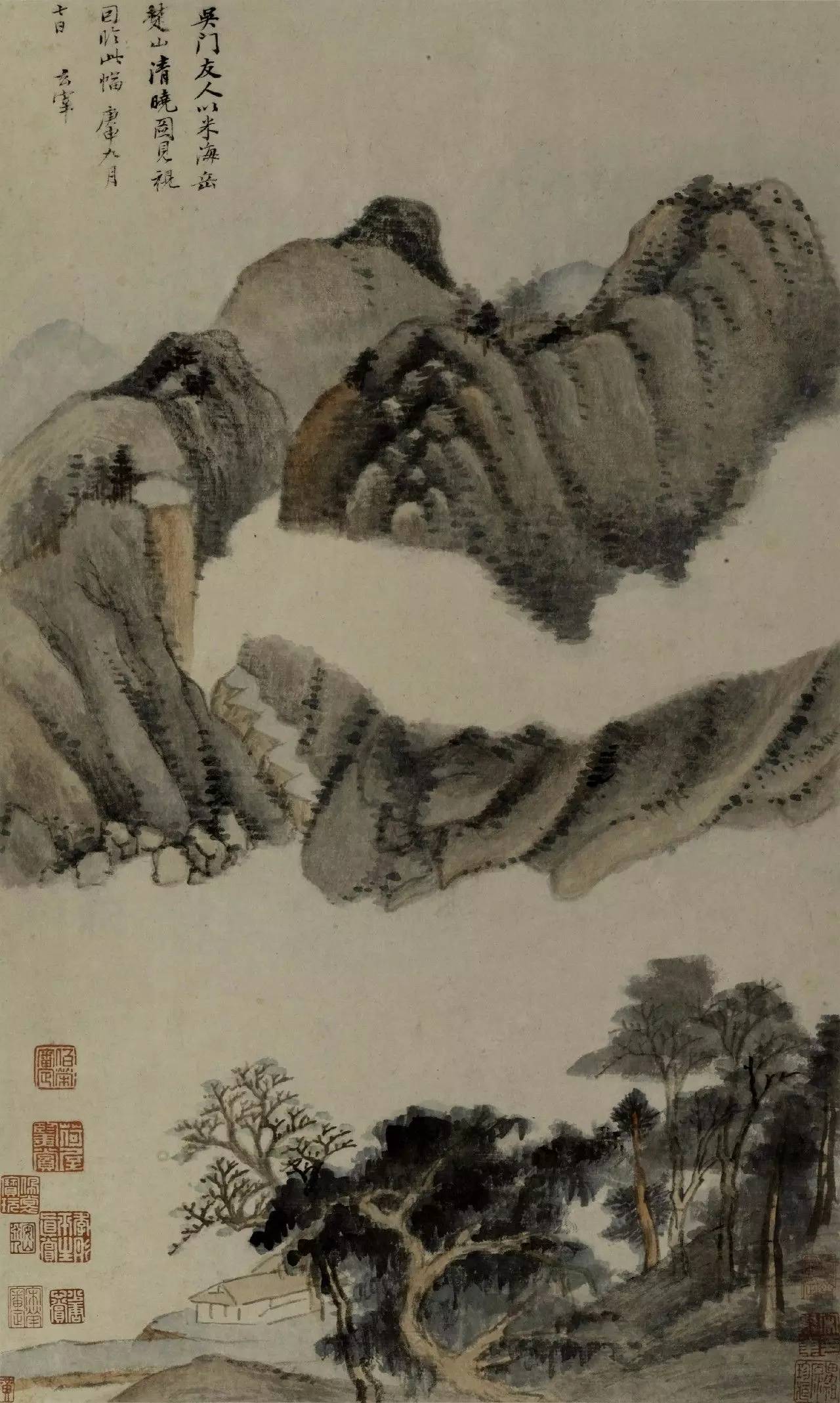 董其昌《秋興八景圖》書法欣賞