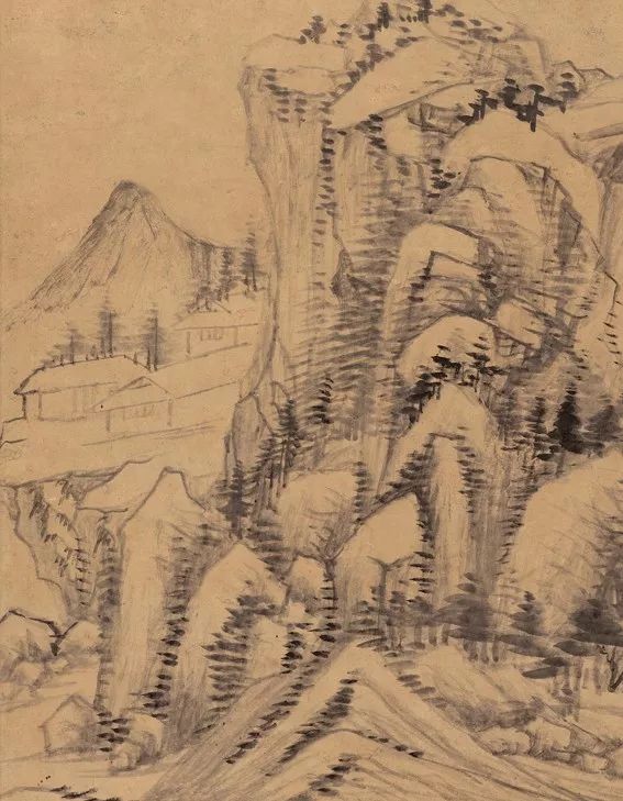 明代董其昌《疏林遠(yuǎn)岫圖》賞析