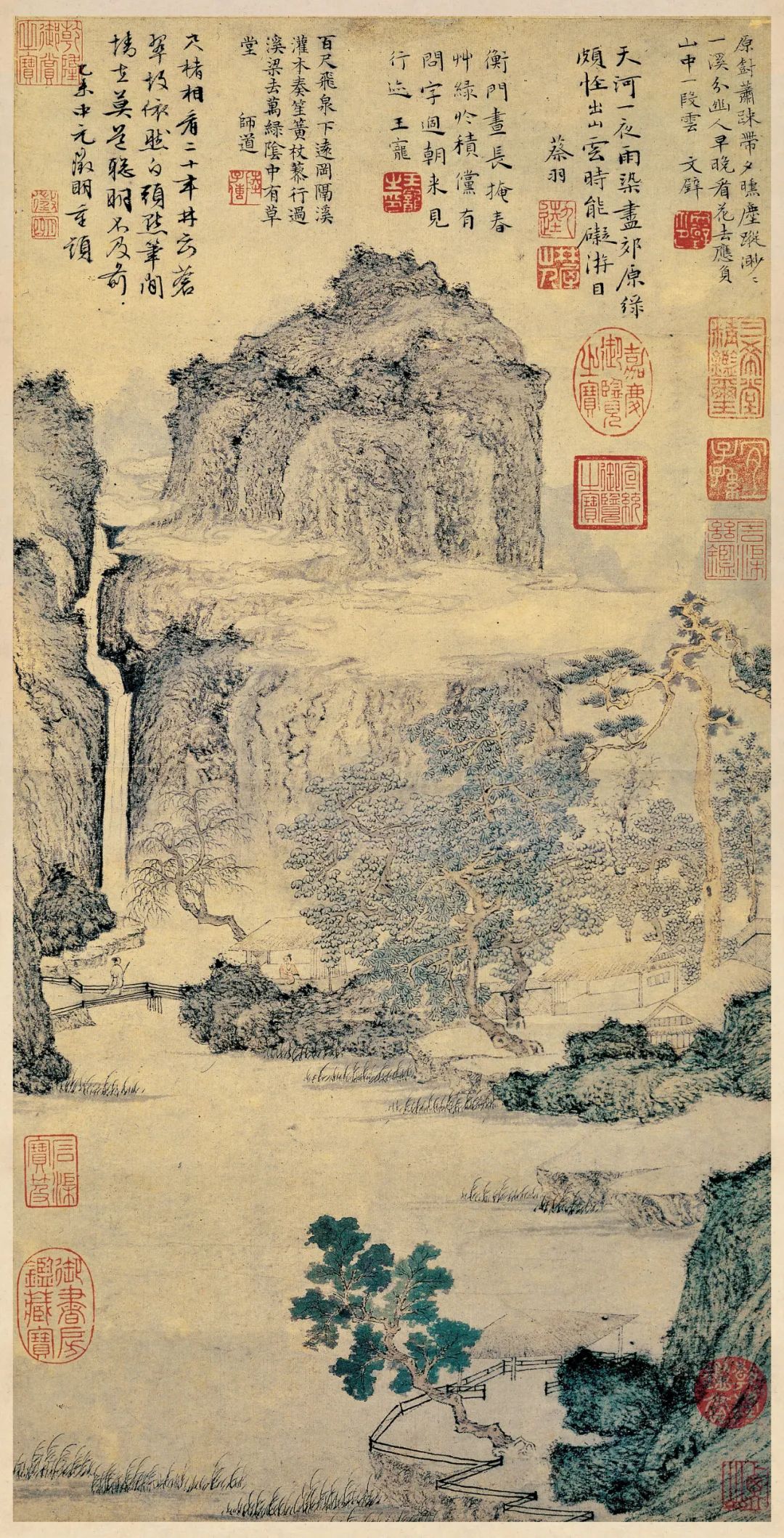 文徵明《綠蔭草堂圖》山水畫欣賞