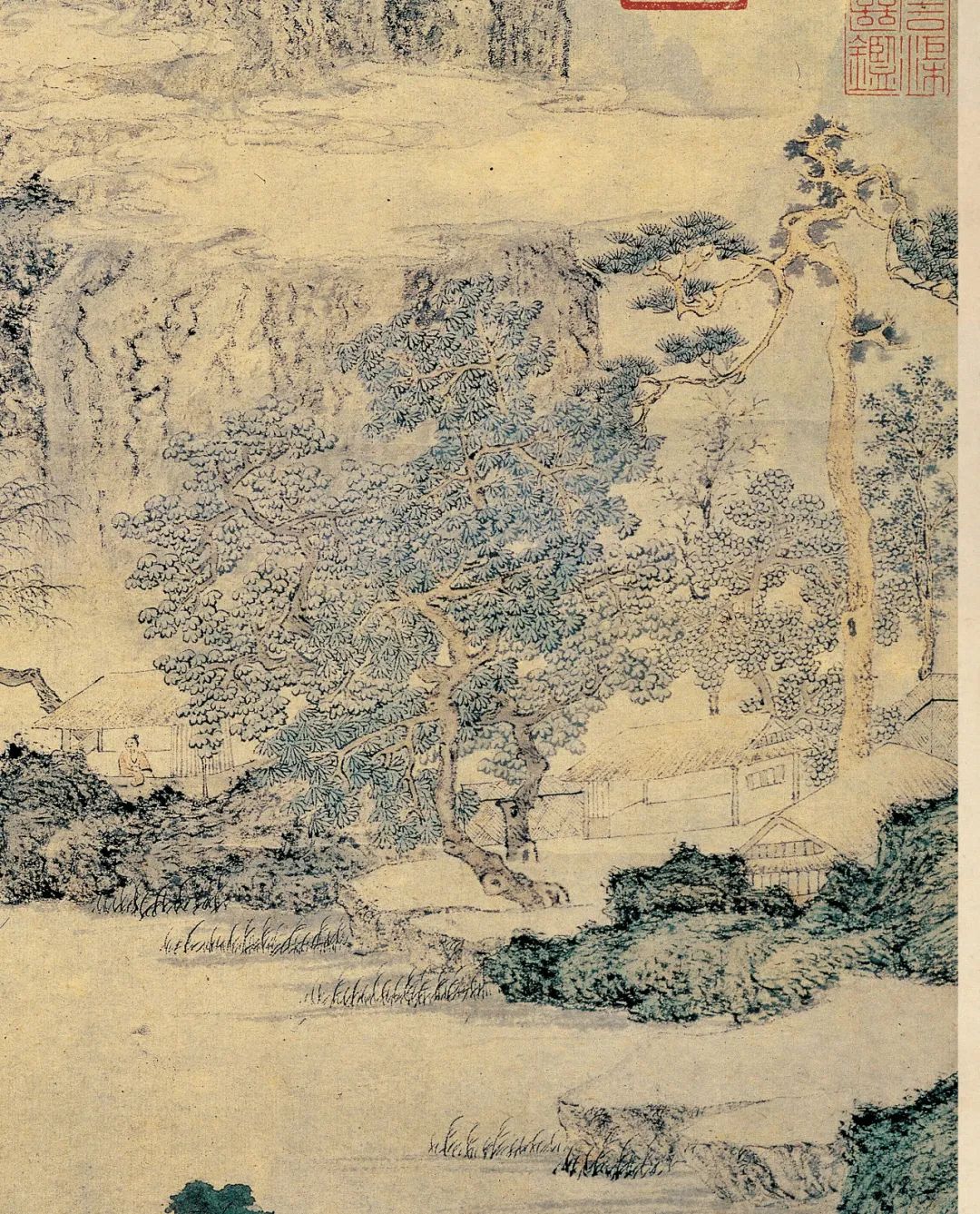 文徵明《綠蔭草堂圖》山水畫欣賞