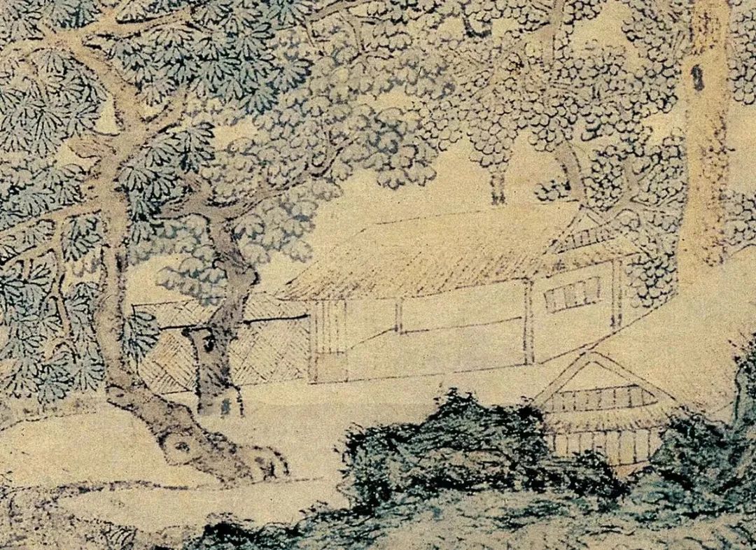 文徵明《綠蔭草堂圖》山水畫欣賞