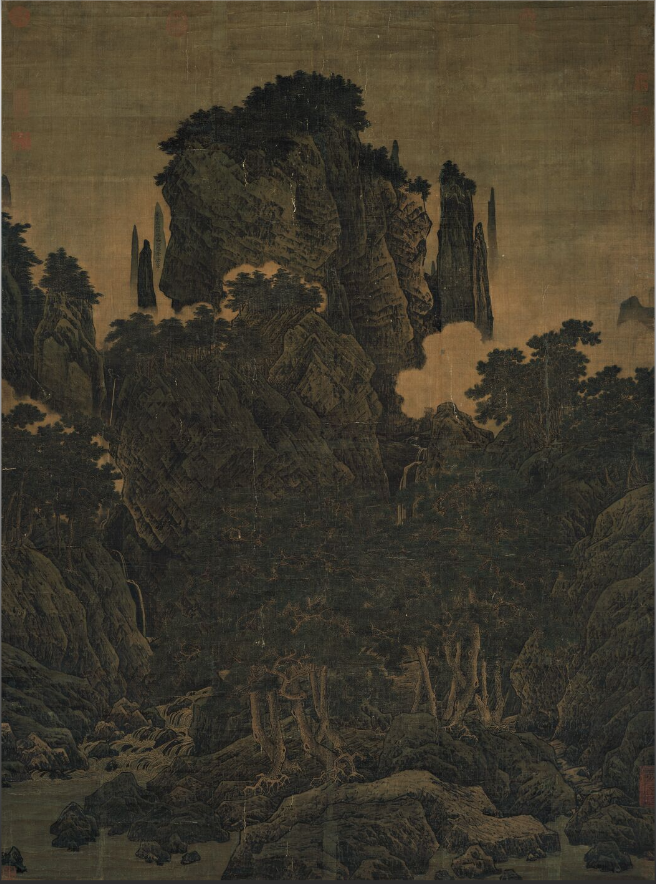 李唐《萬壑松風圖》山水畫 李唐《萬壑松風圖》山水畫