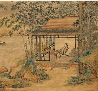 明代唐寅《桐陰清夢(mèng)圖》欣賞