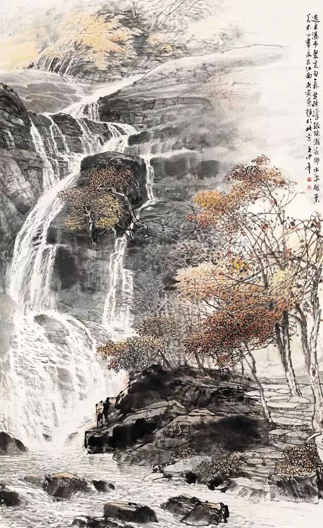 王中年山水畫作品及技法欣賞