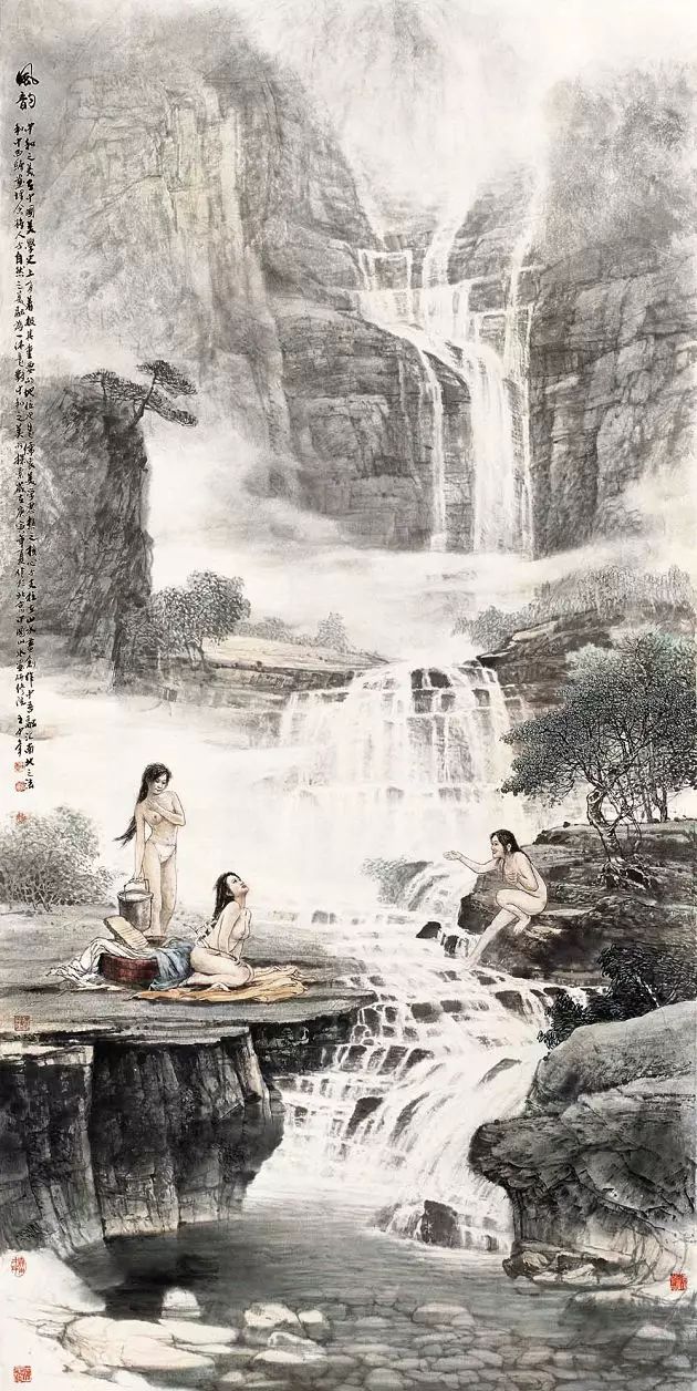 王中年山水畫作品及技法欣賞